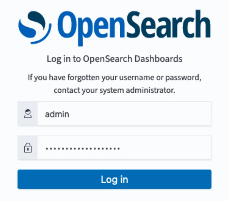 OpenSearch ログイン